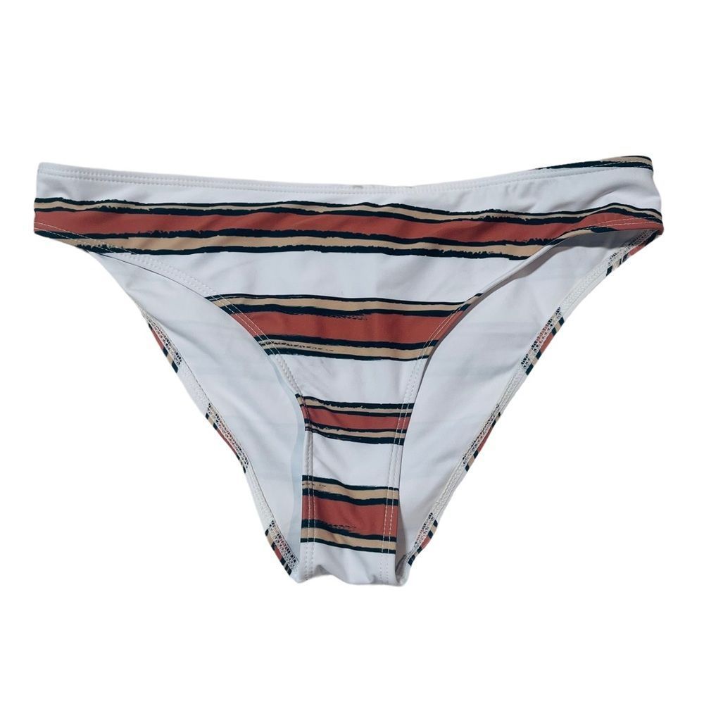 Cupshe Horizontal Striped Bikini Bottom M Multicolored‎